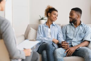 Loving Couple Visiting Therapy Session