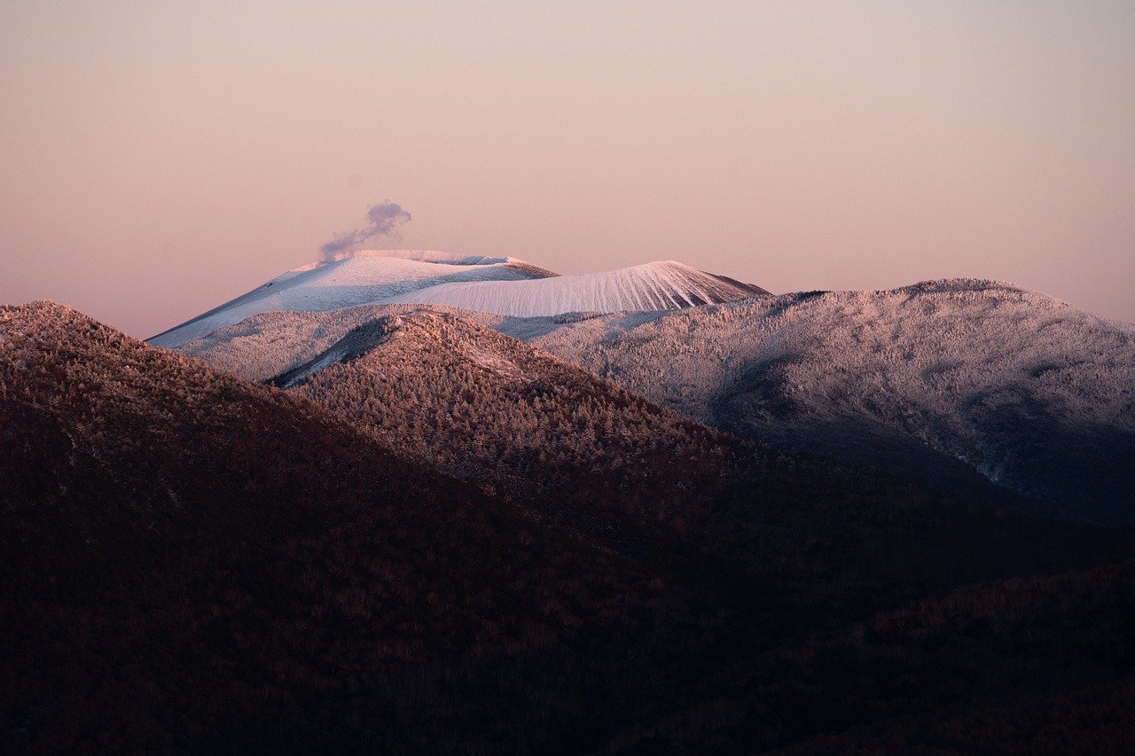 mountain, volcano, landscape